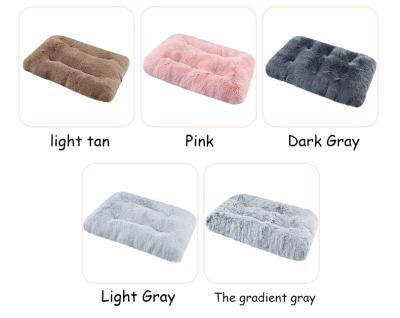 China Indestructible Outdoor Home Travel Mat Eco Friendly Dog Bed Warm Faux Fur Dog Bed Luxury Washable Eco Friendly Plush Fur Dog Bed for sale