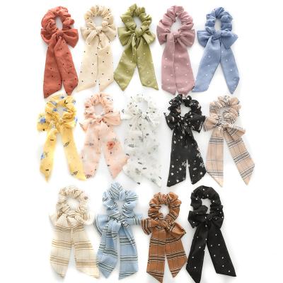 China A Bow Knot Women's Large Intestine Ponytail Ponytail Ring Elastic Hair Band for sale