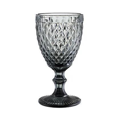 China Europe Factory Price High Precision Cheap Home Decoration Customized Logo Blue Glass Goblets for sale