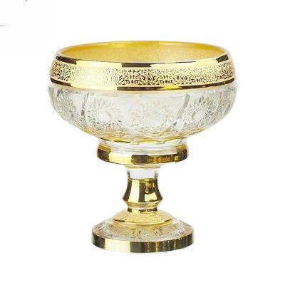 China China Gold Glass Bowl For Special Uzbekistan Market Festival Banquets for sale