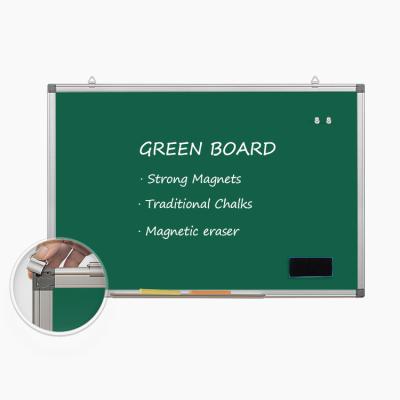 China Kindergarten Chalk Aluminum Magnetic Message Board Writing Board Green Black Frame Board In Classroom for sale