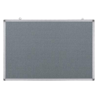 China Kindergarten Frame Gray Fabric Board Fabric Memo Customable Aluminum Felt Message Boards for sale