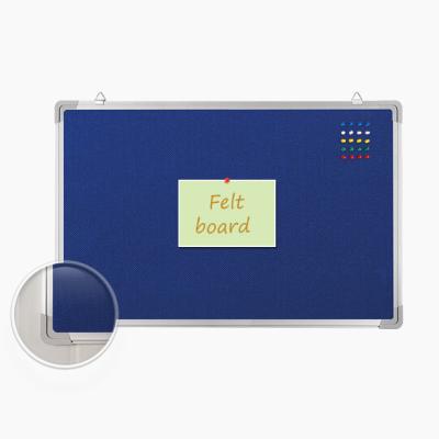 China Customable Kindergarten Aluminum Frame Felt Bulletin Boards Notice Pin Memo Vision Cork Fabric Board for sale