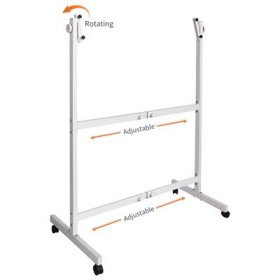 China Width Can Length Adjustable Whiteboard Stand Movable White Board High Quality Adjustable Stand With Wheels for sale