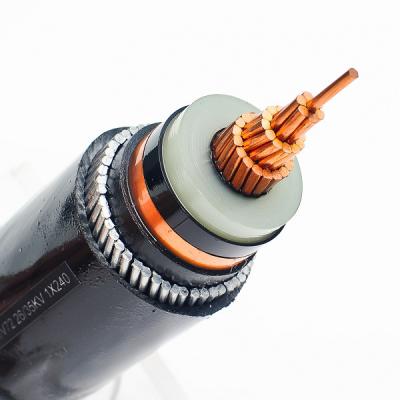 China Heat Resistance PVC Insulated Power Cable Underground Power Wire Black Color for sale