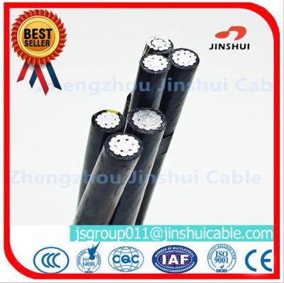 China Middle Voltage Triplex Service Drop Wire Multiplex Cable Black / Yellow / Red Color for sale