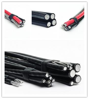 China 120 Volt Aerial Service Aluminum Overhead Power Cables Quaduplex Cores for sale