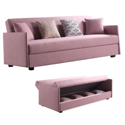 China Modern Style Sofa Cum Bed With Storage foldable pink sofa cama for sale