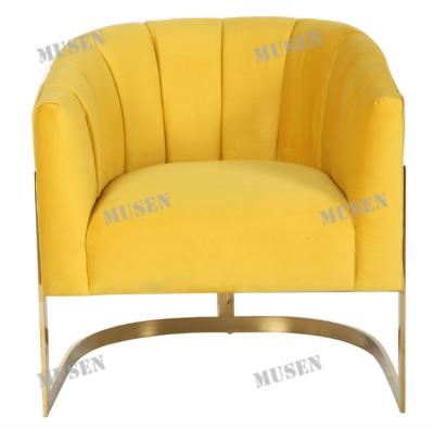 China Modern Luxury Tufted Velvet Upholstered Armchair Accent Sofa Lounger Chair For Living Room for sale