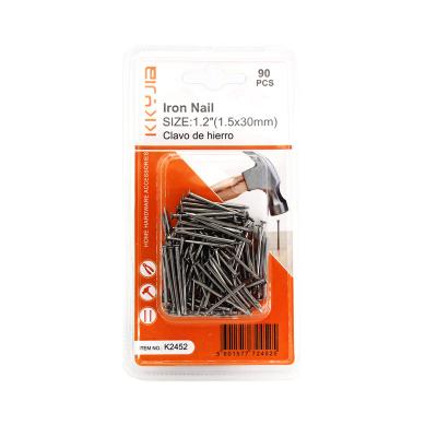 China New Packing K2452 Checkered 1.2 Inch Iron Nails Fasteners Factory Outlet Hardware Accessories For Supermarket OEM for sale