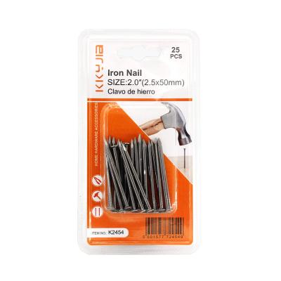 China New Packing K2454 Checkered 2.0 Inch Iron Nails Fasteners Hardware Accessories Factory Outlet For Supermarket for sale