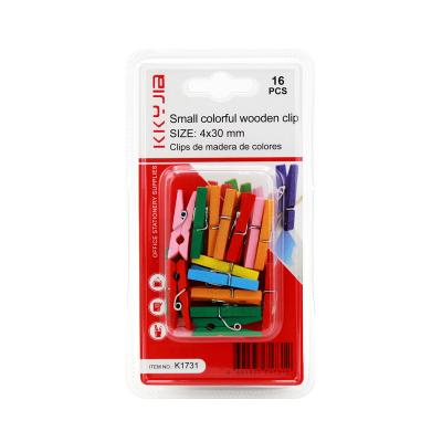 China K1731 New Classic Wooden Packing 30mm Clip Factory Outlet Stationery Wholesale And Support OEM for sale