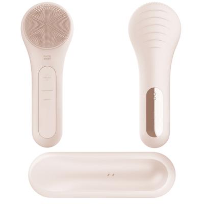 China Electronic Heating Deep Pore Silicone DEEP CLEANSING Cleansing Brush With Led Light for sale