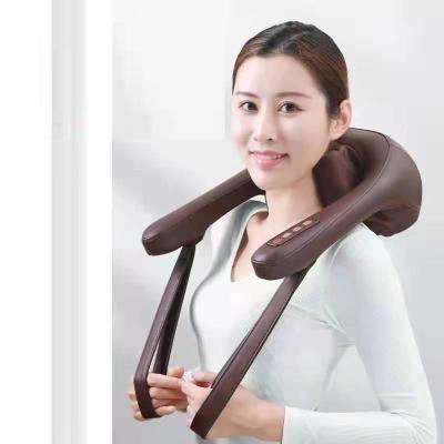 China Massage With Heat Newest Amazon Selling Portable Muscle Neck Massager Pain Relief Neck Kneading Massager for sale