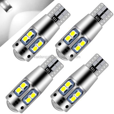 China Bright Alloy W5W 168 194 Car Clearance Lamp 12V 10SMD Aluminum Car Led Light 3030 Canbus T10 Led for sale