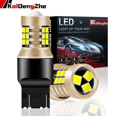 China Universal Fit Good Quality 12V Car Led Lamp 2835 7443 21SMD DRL LED Brake Lights With Lens for sale