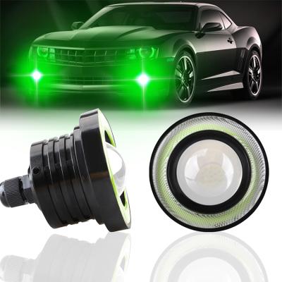 China Aluminum Alloy Auto Lighting System LM Angel Eye COB 1200 Led Round Fog Light 64mm LED Fog Lamp for sale