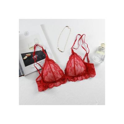 China Breathable Comfortable Daily Sexy Red Insert Pad Women Soft Elasticity Bra for sale