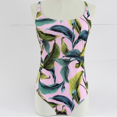 China Removable Padded Fashion All Over Print Beach Wear Women One Piece Swimwear for sale