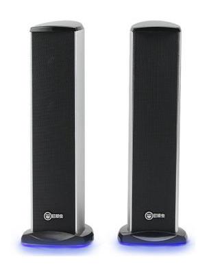 China Home / office music player LED light high level hi fi speaker with alloy cover for sale