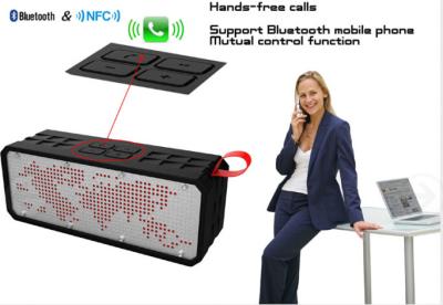 China Hands Free Battery Powered NFC bluetooth speaker , Wireless Bluetooth Stereo Speaker for sale