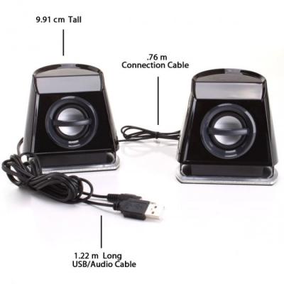 China Bass 2.0 channel USB LED lights speaker with with dual passive bass woofer Driver for sale