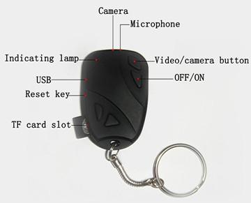 China Mini Car Keychain DVR Spy Hidden Camera Portable Covert investigation Audio Video Recorder for sale