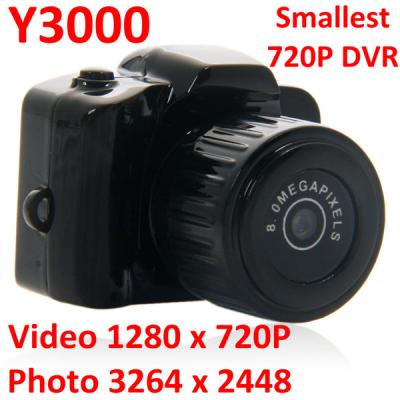 China Y3000 8MP Thumb 720P Mini DVR Camera Smallest Outdoor Sports Spy Video Recorder PC Webcam for sale