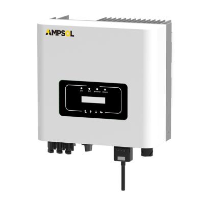 China AMPSOL Single Phase On Grid 220V 7.5Kw 7500W Mppt Solar String Inverter 330X410X198.5mm for sale