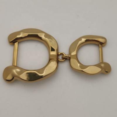 China Zinc Alloy Popular Chain Gold Color Decorative Shoe Buckle For Male / Female Shoes for sale