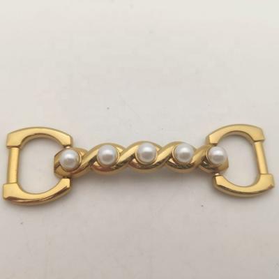 China Zinc Alloy Gold Buckle Shoe Accessories Bead Chain For Male Sandal for sale