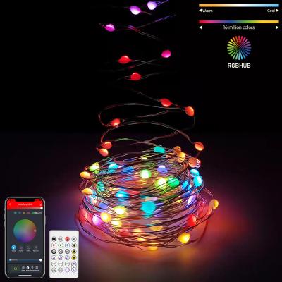 China Stander 5.0/4.2 10m 66 Tooth LED String Light APP Control Timer Luces Navidad RGB Firefly Blue Fairy Christmas Lights LED String Wedding Decoration Lights for sale