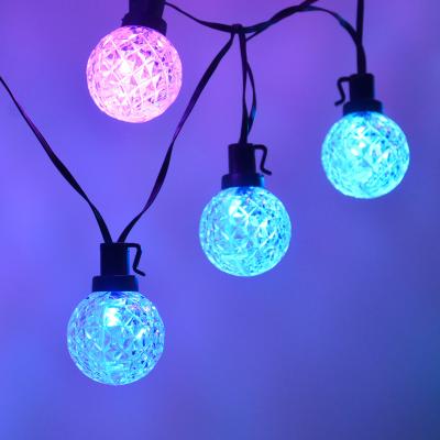 China Smart BLE Stander 5.0/4.2 Globe String Lights RGB G40 Waterproof Shatterproof Patio Lights 50 LED Bulbs 33 Feet Solar String Lights Outdoor for sale