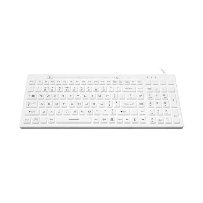 China Computer Keyboard KMY White Silicone Washable Waterproof Industrial Keyboard for sale