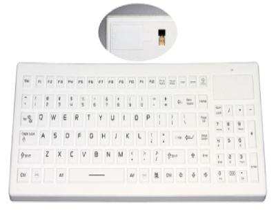 China Computer Keyboard Wireless Silicone Washable Waterproof Industrial Keyboard for sale