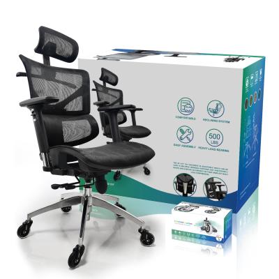 China (Size) Full Mesh Rotating Office Chair Mesh Adjustable Modern High Quality Ergonomic Staff Chair Te koop