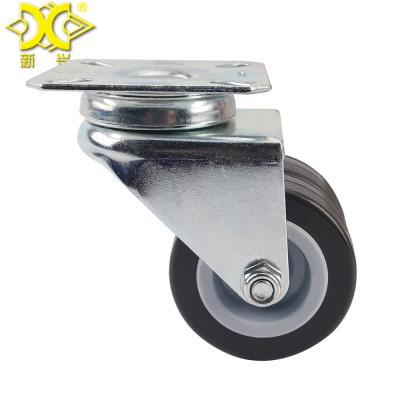 China 2 Inch Steel Ball Wringer PU PVC Light Duty Twin Wheel Industrial Caster Wheel For Trolley en venta