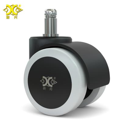 Κίνα High Quality Twin Office Chair Wheel , 2 Inch PU Threaded Stem Caster For Office Chair προς πώληση