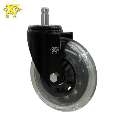 Κίνα Contemporary 4 Inch PU Rollerblade Office Chair Caster Wheels Replacement Swivel Stem Wheels προς πώληση