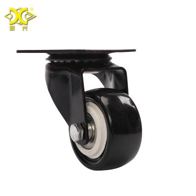 China For Luggage Trolley 2 Inch PVC Swivel Steel Plate Caster Wheels, Furniture Caster Manufacturers For Wringer Cleaning Equipment for sale