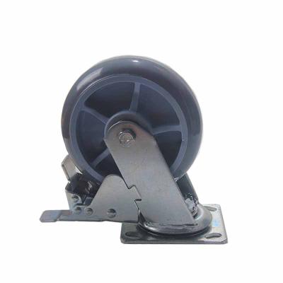 Китай Hot Selling PVC+Steel Caster Wheels 6 Inch Swivel Silent Stem Caster Wheels Top Plate Industrial Casters продается