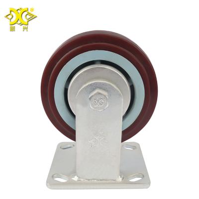 China Conveyor Trolley 5 Inch 125 Mm Diameter Cast Iron For Industrial Trolley Swivel Casters for sale