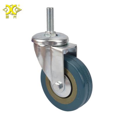 China For Wringer 75mm 40kg Threaded Stem Screw PVC Plastic Caster Wheels Te koop