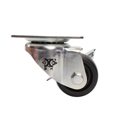 China SWIVEL Industrial Rubber Casters With Brake Wheels Heavy Duty Caster Wheel Swivel Casters en venta