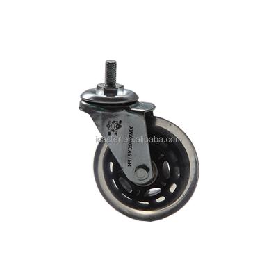 China Industrial 3 Inch PU Office Chair Caster Wheels Replacement Swivel Stem Wheels à venda