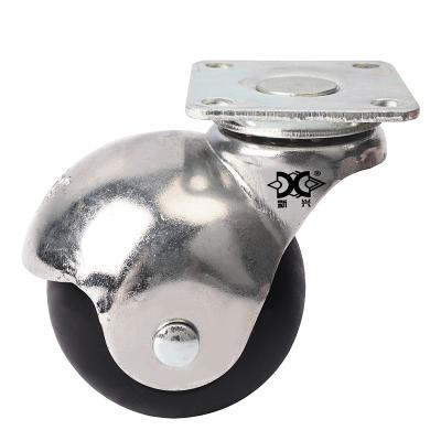 China Hot Selling Office Chair 1 Inch Rubber Casters Swivel Heavy Duty Wheel Black Castor Ball Caster Wheels Te koop