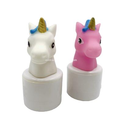 China Children's Toy Unicorn Toys Self Inking Stamp LED Light Kids Electric Punching Press Patterned For Children for sale