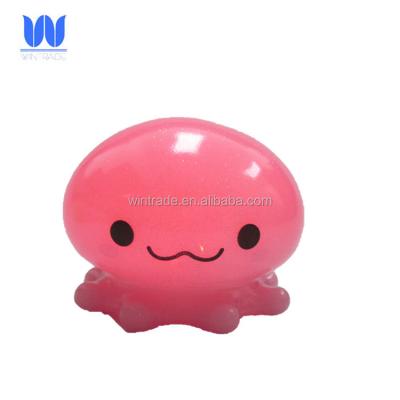 China Used for bath toy & Custom promotion gifts PVC flashing glitterJellyfish animal bath toy for vending machine for sale