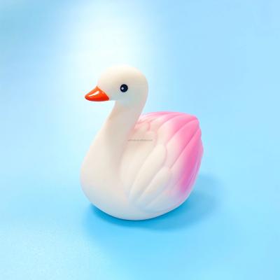 China Bath Toy 2021 New Summer Bathroom Rubber Bath Toys Cute Swan Cartoon Swimming Small Animals For Children for sale