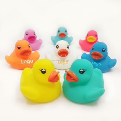 China Funny Toy Bathroom Cognitive Floating Toys Floating Colorful Rubber Duck For Baby for sale